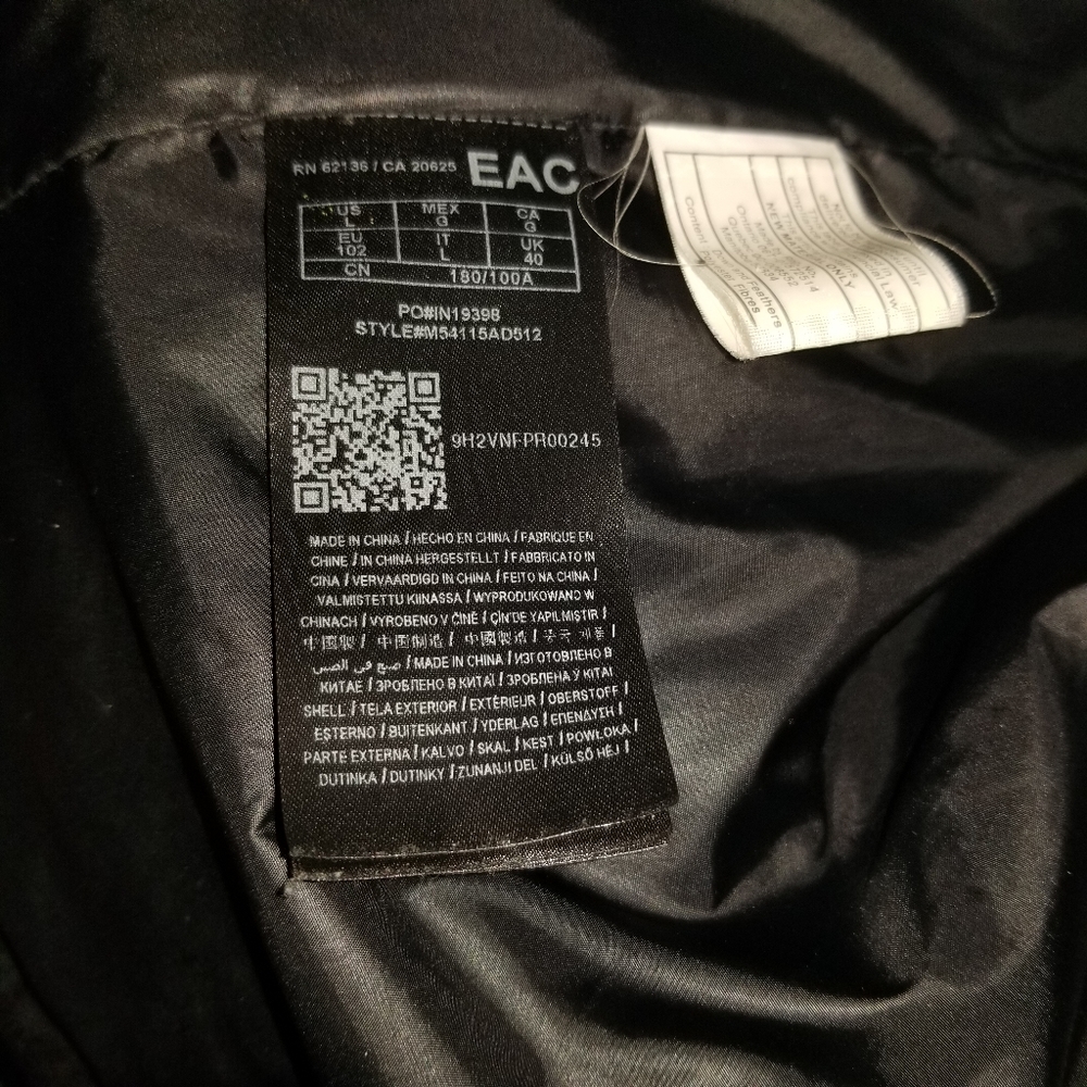Black down filled men's jacket size XL - Picture 4 of 4
